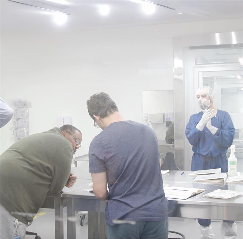 People working in a lab